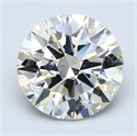 Natural Diamond 2.62 Carats, Round with Excellent Cut, H Color, SI2 Clarity and Certified by GIA