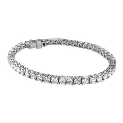 16cm,5 carats tennis bracelet EF VS1- 14K White Gold Tennis Bracelet