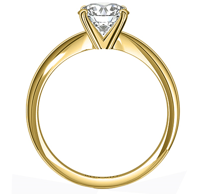 Classic solitaire yellow engagement ring settings