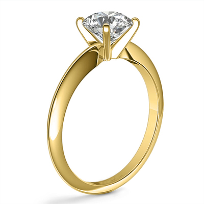 Classic solitaire yellow engagement ring settings