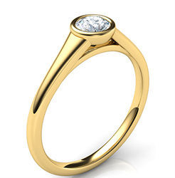 Picture of Bezel sleek yellow engagement ring setting