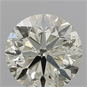 Natural Diamond 0.71 Carats, Round with Very Good Cut, K Color, SI2 Clarity and Certified by IGI