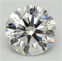 Natural Diamond 2.50 Carats, Round with Excellent Cut, J Color, SI2 Clarity and Certified by GIA