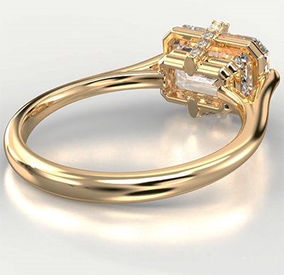 Designers engagement ring setting for all shapes