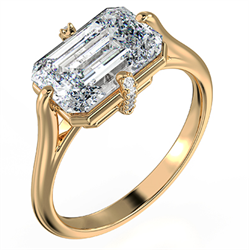 Picture of yellow gold Designers engagement ring setting for all shapes