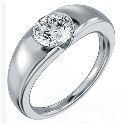 Flush set Low Profile Engagement Ring Setting