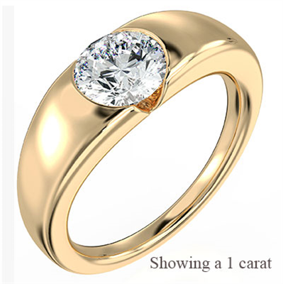 Flush set Low Profile Engagement Ring Setting