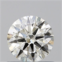 Natural Diamond 0.65 Carats, Round with Excellent Cut, K Color, SI1 Clarity and Certified by GIA