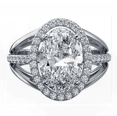 Big Diamonds Halo Floating Diamond Engagement Ring Setting