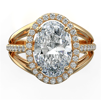 Big Diamonds Halo Floating Diamond Engagement Ring Setting