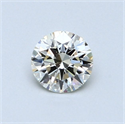 Natural Diamond 0.54 Carats, Round with Excellent Cut, K Color, VVS2 Clarity and Certified by GIA