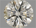 Natural Diamond 0.53 Carats, Round with Excellent Cut, J Color, I1 Clarity and Certified by IGI