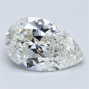 Picture of Natural Diamond 2.55 Carats, Pear with  Cut, I Color, SI2 Clarity and Certified by GIA