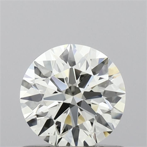 Picture of Natural Diamond 0.59 Carats, Round with Excellent Cut, K Color, VS2 Clarity and Certified by IGI