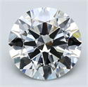 Natural Diamond 2.02 Carats, Round with Excellent Cut, H Color, VS1 Clarity and Certified by GIA