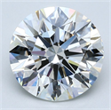 Natural Diamond 2.51 Carats, Round with Excellent Cut, I Color, VVS1 Clarity and Certified by GIA