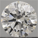 Natural Diamond 0.41 Carats, Round with Excellent Cut, F Color, SI1 Clarity and Certified by GIA