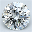 Natural Diamond 4.12 Carats, Round with Excellent Cut, I Color, VS1 Clarity and Certified by GIA