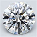 Natural Diamond 6.05 Carats, Round with Excellent Cut, F Color, VS2 Clarity and Certified by GIA