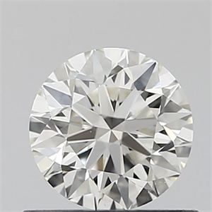 Picture of Natural Diamond 0.52 Carats, Round with Excellent Cut, H Color, VVS2 Clarity and Certified by IGI