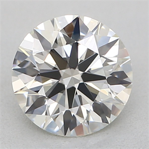 Picture of Natural Diamond 0.52 Carats, Round with Excellent Cut, J Color, VVS2 Clarity and Certified by GIA