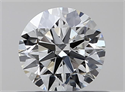 Natural Diamond 0.42 Carats, Round with Excellent Cut, I Color, VVS2 Clarity and Certified by GIA