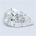 Natural Diamond 0.80 Carats, Pear with  Cut, D Color, IF Clarity and Certified by GIA