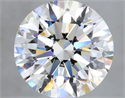 Natural Diamond 2.11 Carats, Round with Excellent Cut, H Color, VVS2 Clarity and Certified by GIA