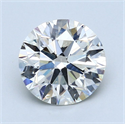 Natural Diamond 2.50 Carats, Round with Excellent Cut, I Color, SI1 Clarity and Certified by GIA