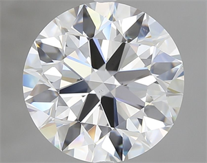 Picture of Natural Diamond 4.12 Carats, Round with Excellent Cut, E Color, VS2 Clarity and Certified by GIA