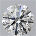 Natural Diamond 1.93 Carats, Round with Excellent Cut, H Color, SI1 Clarity and Certified by GIA