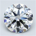 Natural Diamond 5.55 Carats, Round with Excellent Cut, F Color, VS1 Clarity and Certified by GIA