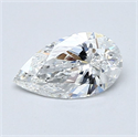 Natural Diamond 0.80 Carats, Pear with  Cut, F Color, VVS2 Clarity and Certified by GIA