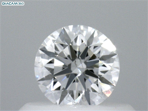 Picture of Natural Diamond 0.42 Carats, Round with Excellent Cut, D Color, SI1 Clarity and Certified by GIA