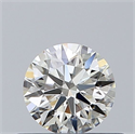 Natural Diamond 0.41 Carats, Round with Excellent Cut, K Color, IF Clarity and Certified by GIA