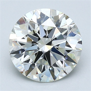 Picture of Natural Diamond 2.00 Carats, Round with Excellent Cut, I Color, VS2 Clarity and Certified by GIA