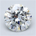 Natural Diamond 1.70 Carats, Round with Excellent Cut, G Color, VVS2 Clarity and Certified by GIA