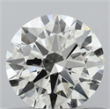 Natural Diamond 0.50 Carats, Round with Excellent Cut, J Color, IF Clarity and Certified by IGI