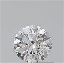 Natural Diamond 0.40 Carats, Round with Excellent Cut, F Color, SI1 Clarity and Certified by GIA