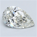 Natural Diamond 2.01 Carats, Pear with  Cut, J Color, VS2 Clarity and Certified by GIA