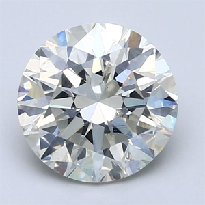 Picture of Natural Diamond 2.50 Carats, Round with Very Good Cut, J Color, SI2 Clarity and Certified by GIA