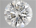 Natural Diamond 2.60 Carats, Round with Excellent Cut, I Color, SI1 Clarity and Certified by GIA