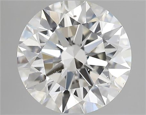 Picture of Natural Diamond 2.60 Carats, Round with Excellent Cut, I Color, SI1 Clarity and Certified by GIA