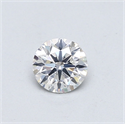 Natural Diamond 0.41 Carats, Round with Excellent Cut, F Color, SI2 Clarity and Certified by GIA