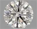 Natural Diamond 0.56 Carats, Round with Excellent Cut, K Color, SI1 Clarity and Certified by GIA