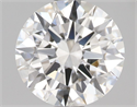 Natural Diamond 1.61 Carats, Round with Excellent Cut, F Color, VVS2 Clarity and Certified by GIA