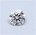 Natural Diamond 0.44 Carats, Round with Excellent Cut, E Color, VS2 Clarity and Certified by GIA