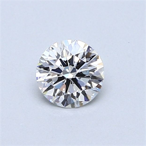 Picture of Natural Diamond 0.44 Carats, Round with Excellent Cut, E Color, VS2 Clarity and Certified by GIA