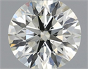 Natural Diamond 0.43 Carats, Round with Excellent Cut, K Color, VVS2 Clarity and Certified by IGI