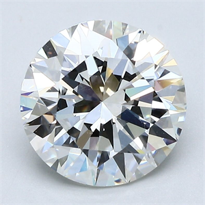 Picture of Natural Diamond 2.70 Carats, Round with Excellent Cut, I Color, VVS2 Clarity and Certified by GIA